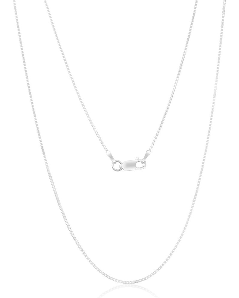 .925 Sterling Silver 0.7mm, 0.9mm, 1.1mm, 1.3mm, 1.5mm or 1.7mm Box Chain Necklace, Made In Italy 16 Inches 1.3mm $14.40 Neck...