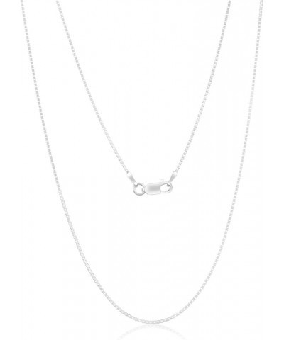 .925 Sterling Silver 0.7mm, 0.9mm, 1.1mm, 1.3mm, 1.5mm or 1.7mm Box Chain Necklace, Made In Italy 16 Inches 1.3mm $14.40 Neck...