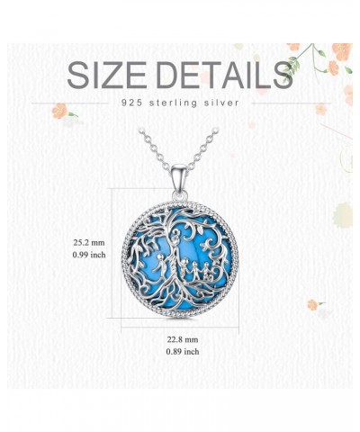 Birthday Gifts for Mom 925 Sterling Silver Tree of Life Mother and 1/2/3/4/5 Children Pendant Necklace Anniversary Jewelry Gi...