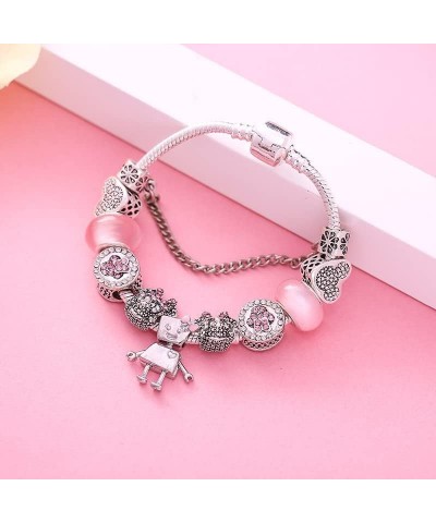 Cartoon Mouse Theme Charms Bracelet, Pandora Compatible, Pink Edition Mouse 3 $14.49 Bracelets