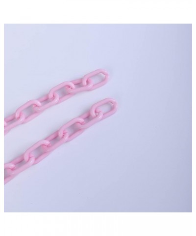 Long Acrylic Chunky Necklace for Women Cute Link Paperclip Chain Collar Necklace for Women Gifts Princess Pink $7.37 Necklaces