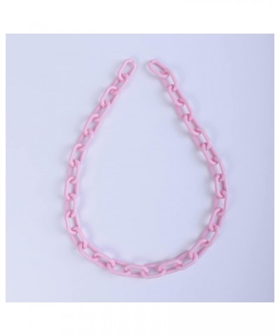 Long Acrylic Chunky Necklace for Women Cute Link Paperclip Chain Collar Necklace for Women Gifts Princess Pink $7.37 Necklaces