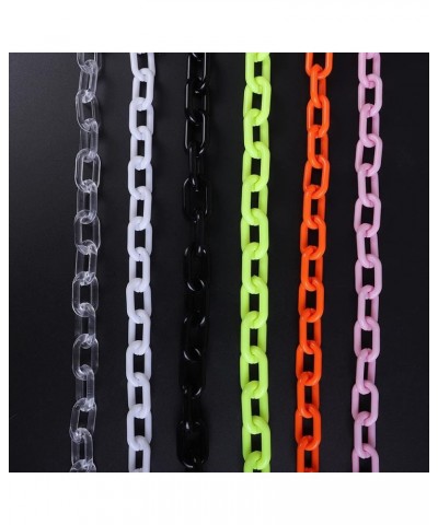 Long Acrylic Chunky Necklace for Women Cute Link Paperclip Chain Collar Necklace for Women Gifts Princess Pink $7.37 Necklaces