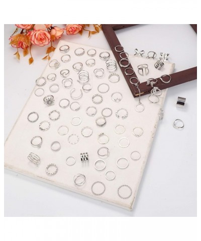 70PCS Knuckle Rings for Women Stackable Joint Midi Finger Ring Set B: Silver Tone $9.24 Rings