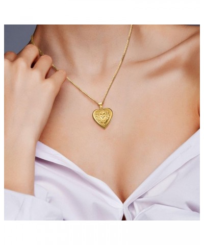 14K Gold Filled Floral Heart Photo Locket with Diamond - 3/4 inch x 3/4 inch - Includes 18 inch Chain Locket + 1 Photo $33.77...