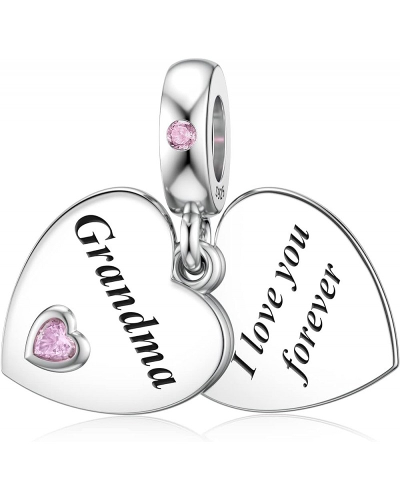 925 Sterling Silver Charms Mother Daughter Sister Dangle Bead for Charm Bracelet Necklace Grandma $12.04 Bracelets