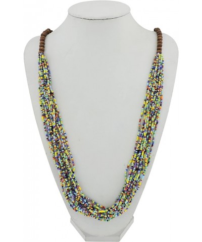 Long Multiple Row Handmade Beaded Statement Necklace with Gift Box (NK-10407) mix 2 $12.41 Jewelry Sets