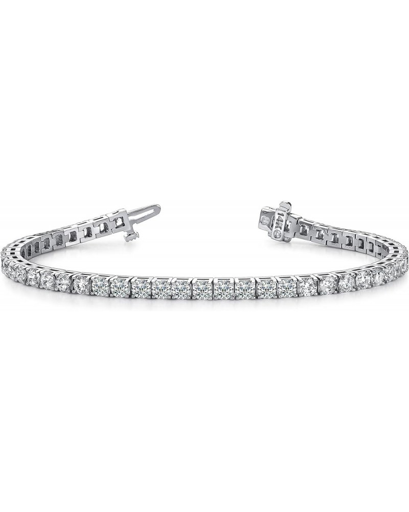 1-20 Carat LAB GROWN Classic Diamond Tennis Bracelet 4 Prong Ultra Premium Collection (E-F Color, VS2-SI1 Clarity) Sterling S...