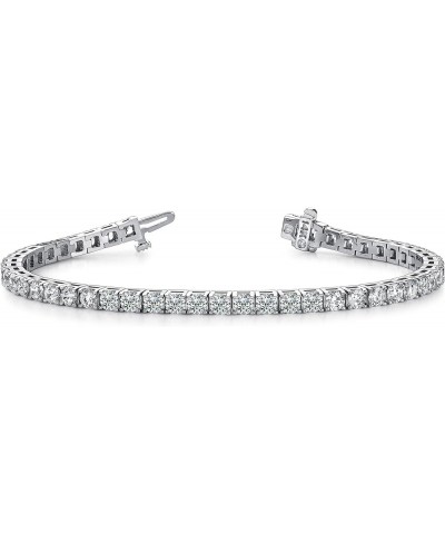 1-20 Carat LAB GROWN Classic Diamond Tennis Bracelet 4 Prong Ultra Premium Collection (E-F Color, VS2-SI1 Clarity) Sterling S...