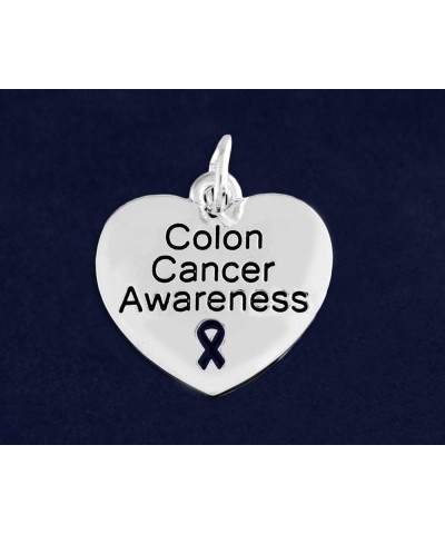 | Colon Cancer Awareness Charm Bracelet with Accent String - Dark Blue Ribbon Bracelets for Colon Cancer Awareness $9.60 Brac...