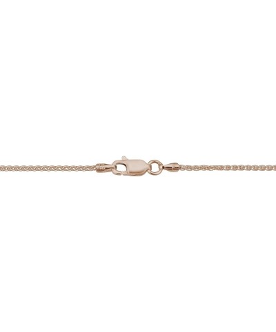 Rose Gold Plated Sterling Silver Round Wheat Chain Necklace (1.5 mm) 30.0 Inches 1.5 mm wide $14.70 Necklaces