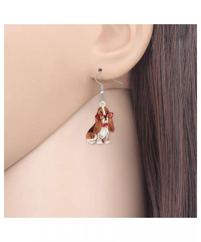 Acrylic Cute Anime Basset Hound Dog Earrings Dangle Drop Puppy Pets Jewelry for Women Girls Kids Dog Lovers Charms Gifts Part...