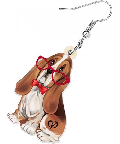 Acrylic Cute Anime Basset Hound Dog Earrings Dangle Drop Puppy Pets Jewelry for Women Girls Kids Dog Lovers Charms Gifts Part...