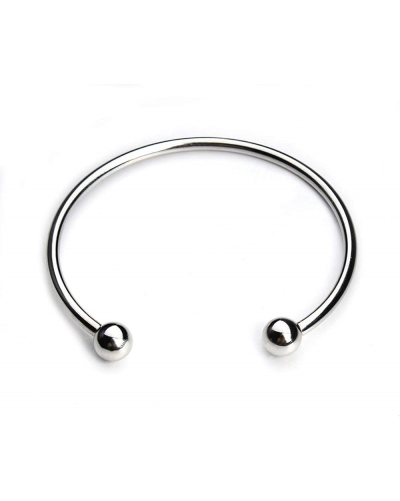 20pcs White Silver Plated Bangle Bracelet Screw End Ball Cuff Charm Beads DIY Jewelry 5 PCS Dark Silver $15.07 Bracelets