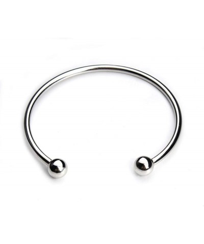 20pcs White Silver Plated Bangle Bracelet Screw End Ball Cuff Charm Beads DIY Jewelry 5 PCS Dark Silver $15.07 Bracelets