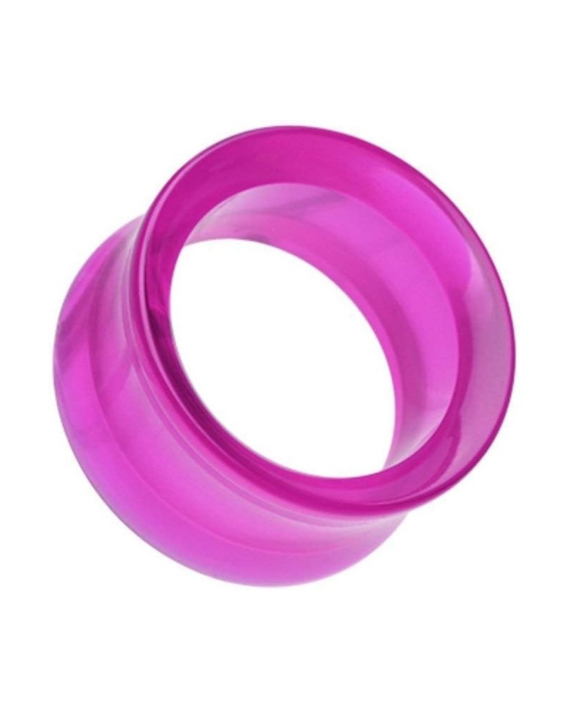 Basic Acrylic Double Flared Ear Gauge Tunnel Plug ,1" (25mm), Purple $11.20 Body Jewelry