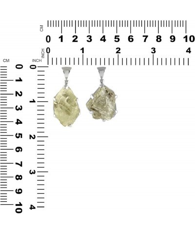 Rough Gemstone Sterling Silver Pendant - Large Hiddenite $41.82 Pendants