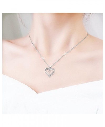 Necklace with Heart Chain Fashion Clavicle 26 Love Letters Heart Neck Necklace Letter Women's (I, One Size) T One Size $8.97 ...