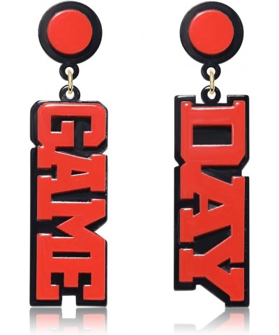 Game Day Earrings for Women, Acrylic Football Earrings Game Day Accessories Team Sports Fan Earrings Football Team Gifts Oran...