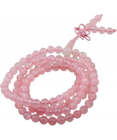 108 Stone Wrist Mala Bracelet,Necklace,Tibetan Buddhist Prayer Beads rose quartz stone $17.27 Bracelets