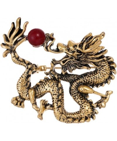 Dragon Brooch Pins for Women,Dragon Animal Zodiac Brooch for Men,Chinese Dragon Shawl Clips Collar Brooch Suit Tie orange $3....