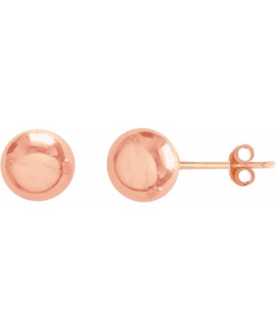 14k Rose Pink Gold Ball Stud Post Earrings 3,4,5,6,7,8mm 5.0 Millimeters $13.50 Earrings