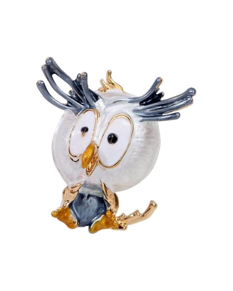 Lovely Owl Enamel Lapel Pin Color Cute Bird Brooches Women Alloy Bird Badge Pin Animal Badge Brooch Party Casual Brooch Pins ...