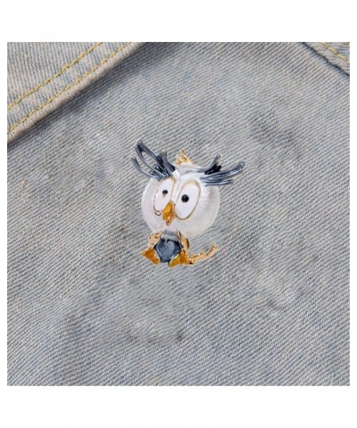 Lovely Owl Enamel Lapel Pin Color Cute Bird Brooches Women Alloy Bird Badge Pin Animal Badge Brooch Party Casual Brooch Pins ...