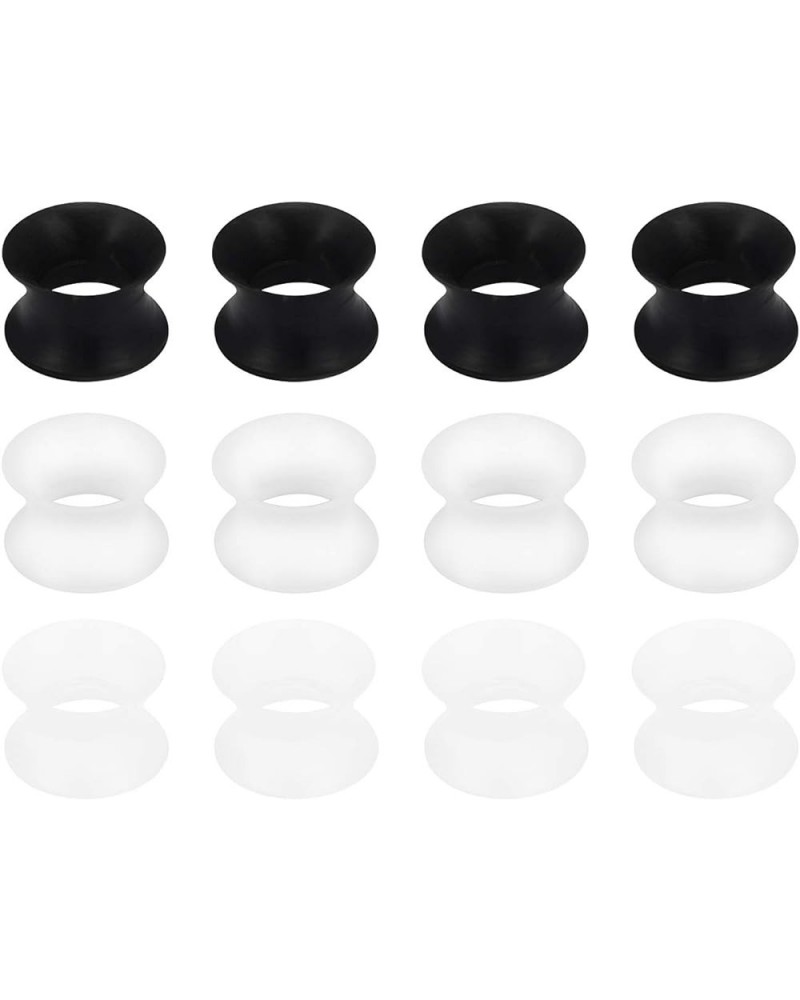 6 Pairs Ultra Thin Silicone Ear Skin Flexible Flesh Tunnel Expander Stretching Gauge Earlets Plug Gauges Kit Earlets Retainer...