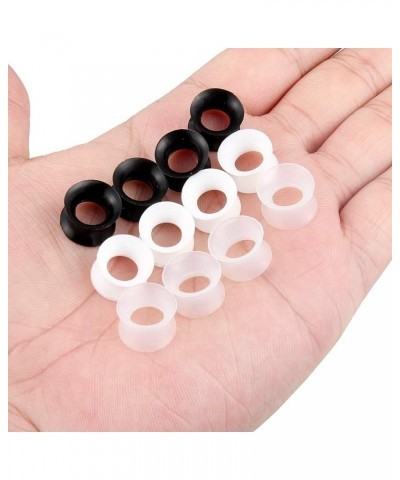 6 Pairs Ultra Thin Silicone Ear Skin Flexible Flesh Tunnel Expander Stretching Gauge Earlets Plug Gauges Kit Earlets Retainer...