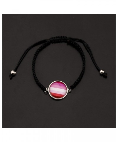 LBSBO LGBT Adjustable Bracelet Rainbow Gay & Lesbian Pride Bracelet Lipstick Lesbian Br $9.04 Bracelets