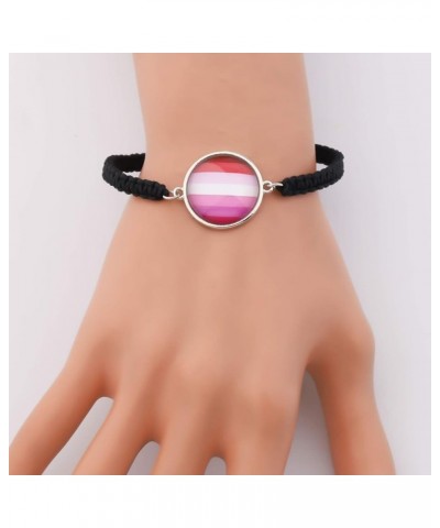 LBSBO LGBT Adjustable Bracelet Rainbow Gay & Lesbian Pride Bracelet Lipstick Lesbian Br $9.04 Bracelets