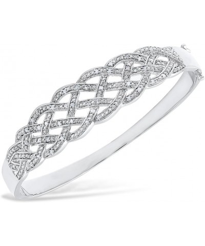 14k Gold Bangle Bracelet for Women - 2 Carat Diamond White Color Size 7 7.5 8 Inches 6.0 Inches $62.08 Bracelets