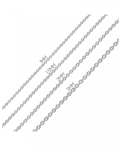 Unisex Ultra Thin 018 Gauge 0.5MM Thin Real 14K Yellow White Rose Gold Box or Rolo Curb Cable Chain Necklace For Women Made I...