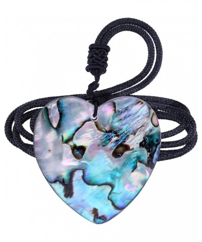 Adjustable Abalone Necklace for Women and Men Sea Shell Pendant with 18.11”-25.2” Cord Heart $10.91 Necklaces