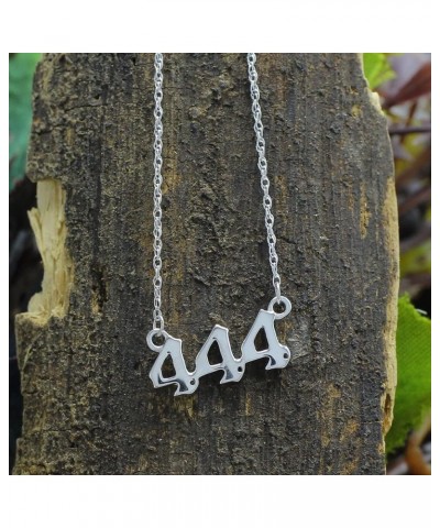 Angel Number Necklace 111 222 333 444 555 666 777 888 999 Pendant Necklace In 14K Gold Over Sterling Silver Along With 18" Ch...