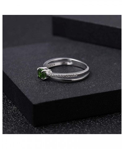 Garnet Rings 925 Sterling Silver Ring Nature Gemstone Rings for Women Gift(size 5-10) Chrome Diopside $11.21 Rings