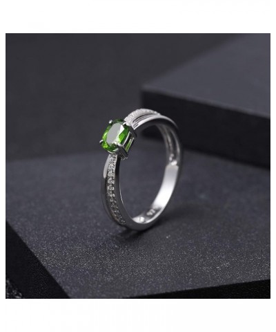 Garnet Rings 925 Sterling Silver Ring Nature Gemstone Rings for Women Gift(size 5-10) Chrome Diopside $11.21 Rings