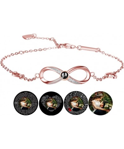 Personalized Photo Projection Bracelet Custom infinityr Charm Bracelets with Picture Inside I Love You Bracelet 100 Languages...