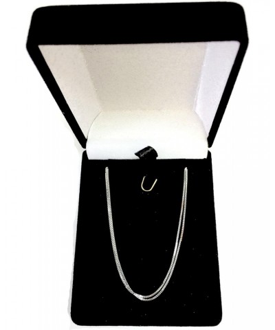 14k White Solid Gold Mirror Box Chain Necklace, 0.7mm $91.20 Necklaces