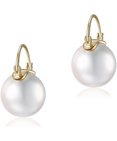 stud earrings 14K gold plating simple earrings, Elegant Earrings design style best confession gift White $7.50 Earrings