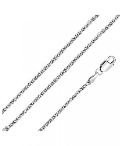 1.5mm, 2mm, 2.5mm, 3mm Sterling Silver Spiga Wheat Rope Chain Necklace 3.0mm-20 $19.32 Necklaces