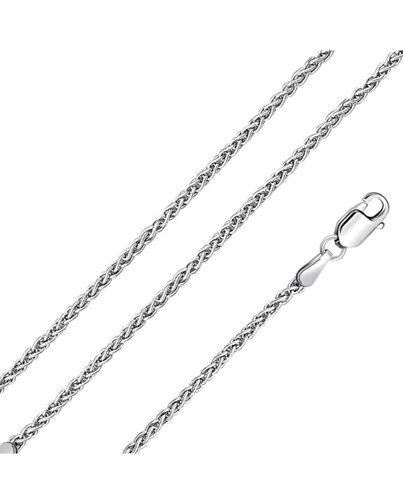 1.5mm, 2mm, 2.5mm, 3mm Sterling Silver Spiga Wheat Rope Chain Necklace 3.0mm-20 $19.32 Necklaces