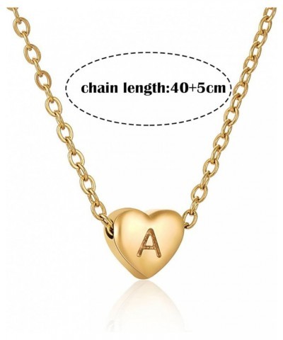 Gold Initial Heart Necklace,18k Gold Plated Necklace Heart Choker Necklace Jewelry Handmade Letter Necklace Gift Gold J $4.07...