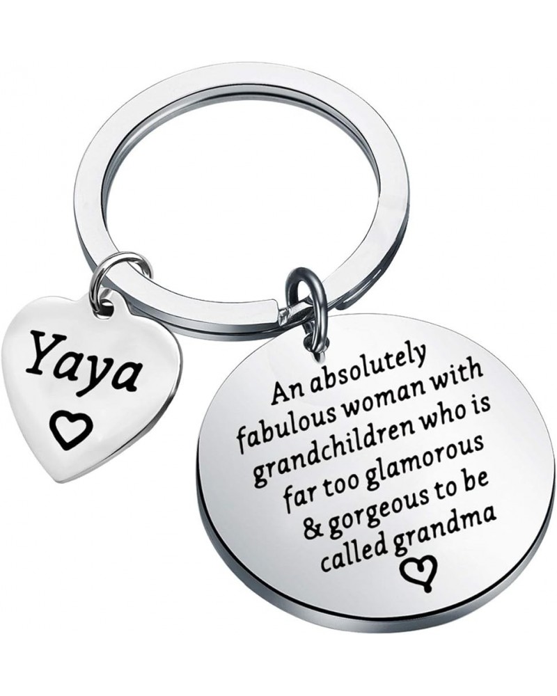 Yaya Gift Grandma Keychain Mothers Day Gifts New Grandma Gift Fabulous Yaya $9.12 Pendants