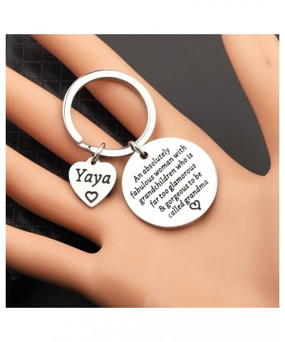 Yaya Gift Grandma Keychain Mothers Day Gifts New Grandma Gift Fabulous Yaya $9.12 Pendants