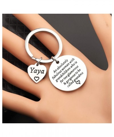 Yaya Gift Grandma Keychain Mothers Day Gifts New Grandma Gift Fabulous Yaya $9.12 Pendants