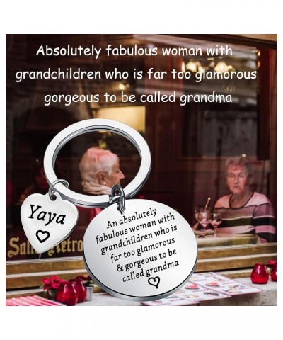 Yaya Gift Grandma Keychain Mothers Day Gifts New Grandma Gift Fabulous Yaya $9.12 Pendants