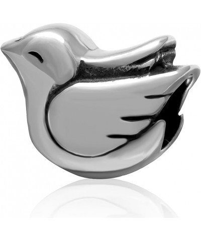 Pigeon Charm 925 Sterling Silver Dove Charm Bird Charm of Peace Charm for Pandora Bracelet (C) C $9.68 Bracelets