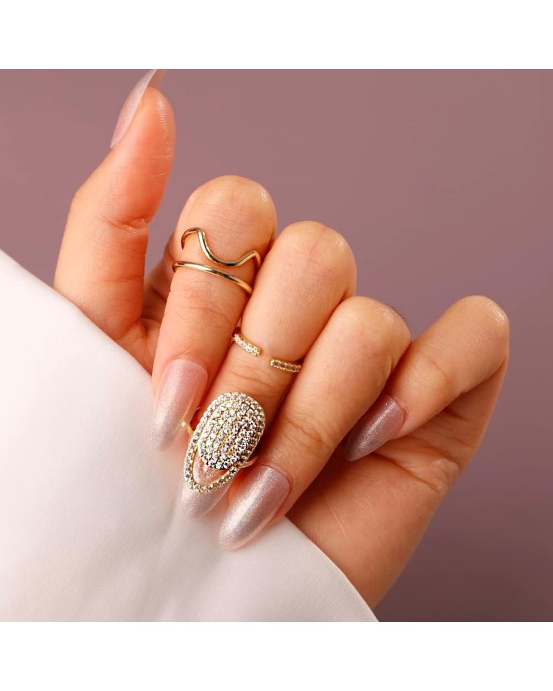 Boho Small Cute Silver Fingertip Ring Knuckle Nail Jewelry for Women Girls Fashion Knuckle Jewelry Gold Style 2 $7.49 Rings